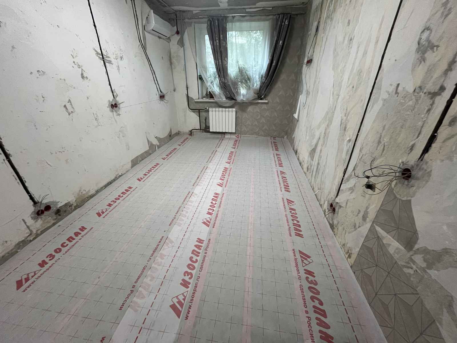 Замена и выравнивание пола с шумоизоляцией