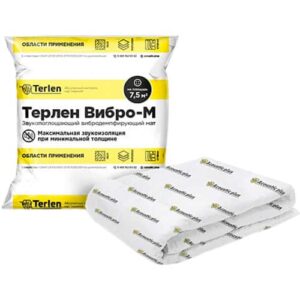Звукоизоляция Терлен Вибро-М (1.5м*5м*14мм) 7.5м2